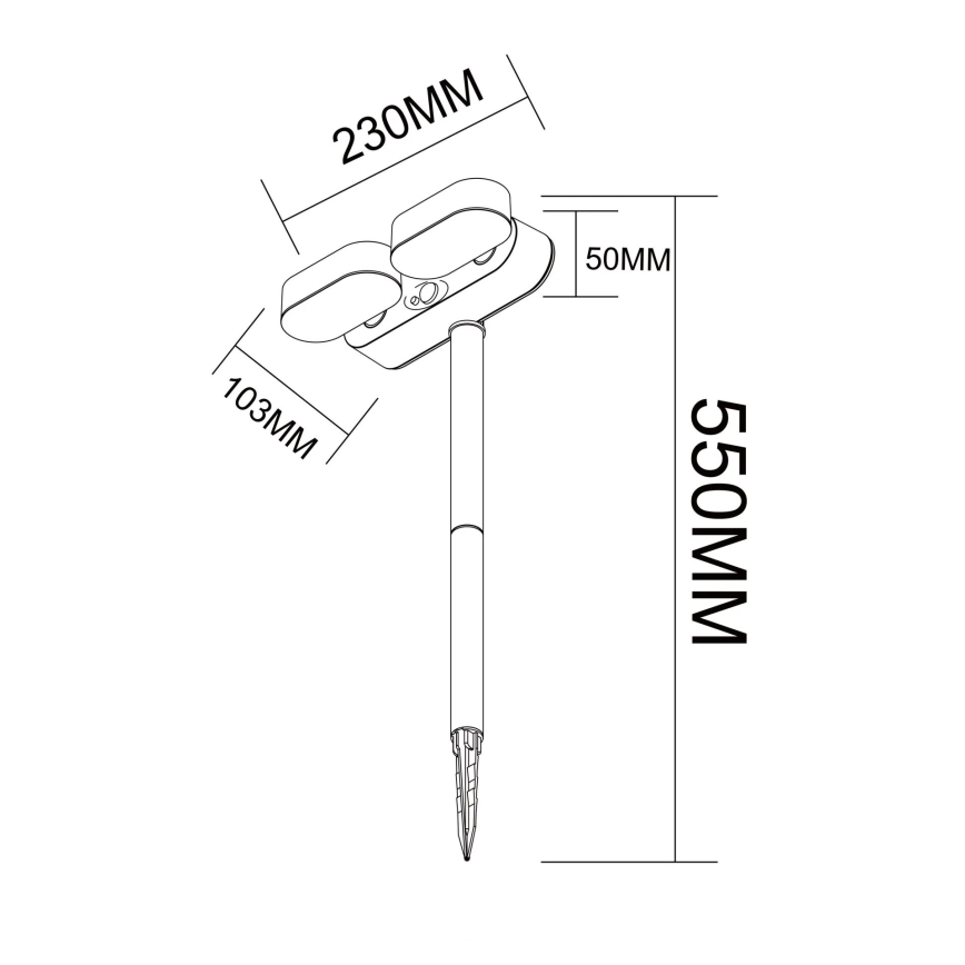 Globo - LED solarna lampa sa senzorom LED/7,2W/3V IP44 1200 mAh