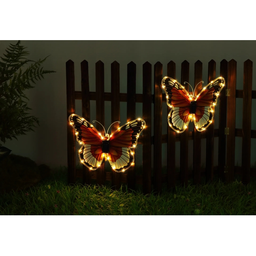 Globo - LED solarna svetiljka LED/3V IP44 200 mAh leptir