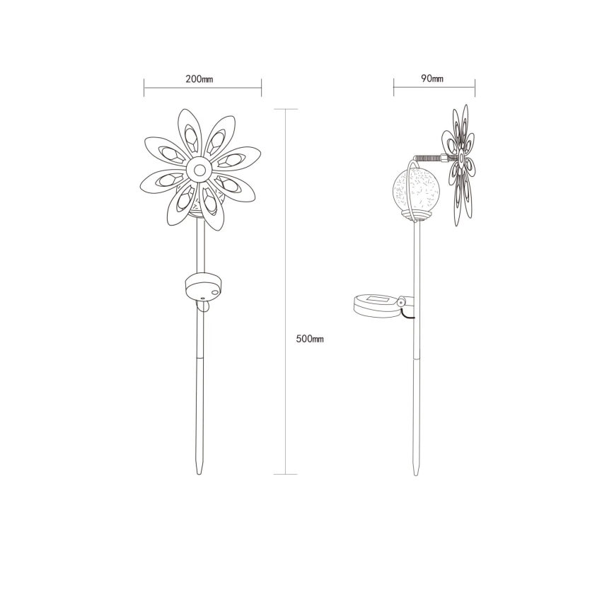 Globo - LED solarna dekoracija LED/0,02W/3V IP44