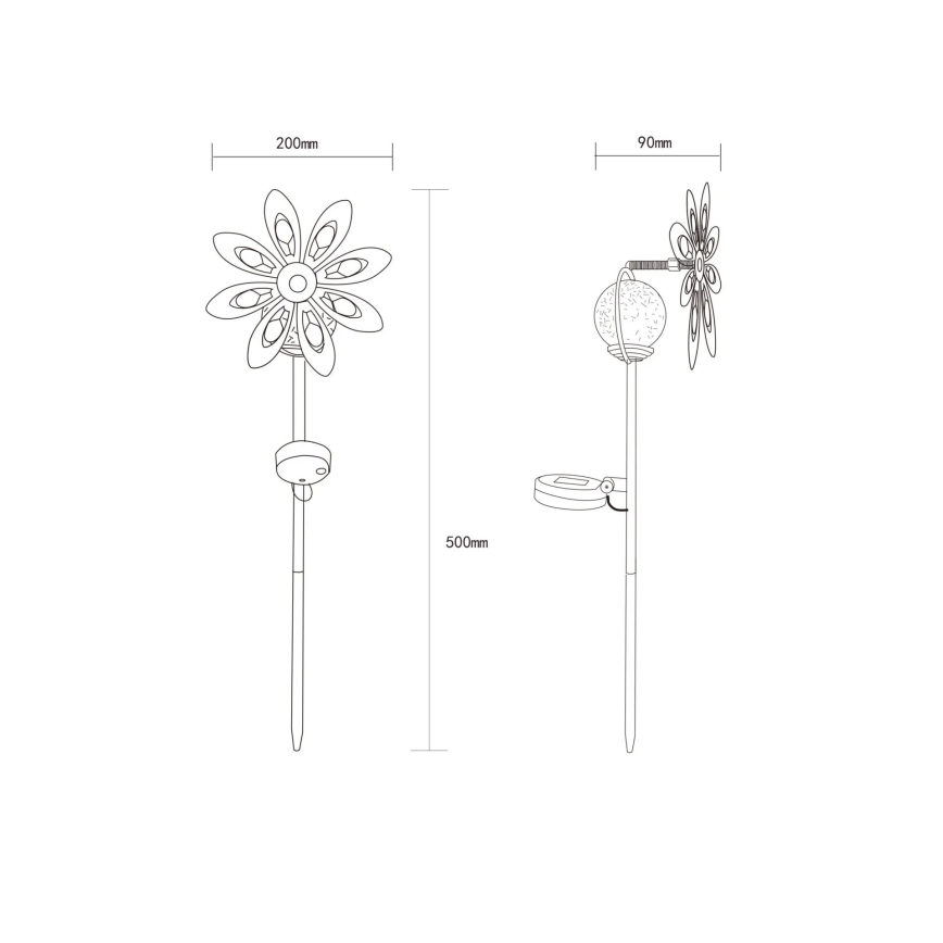 Globo - LED solarna dekoracija LED/0,02W/3V IP44