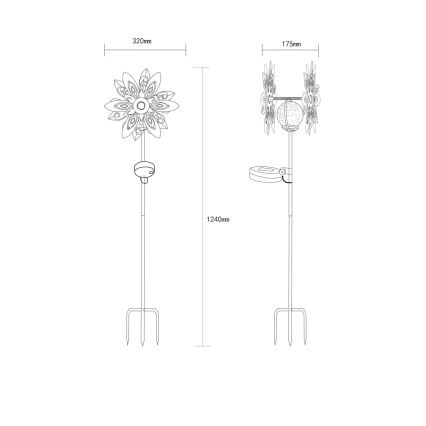Globo - LED solarna dekoracija LED/0,02W/3V IP44 300 mAh