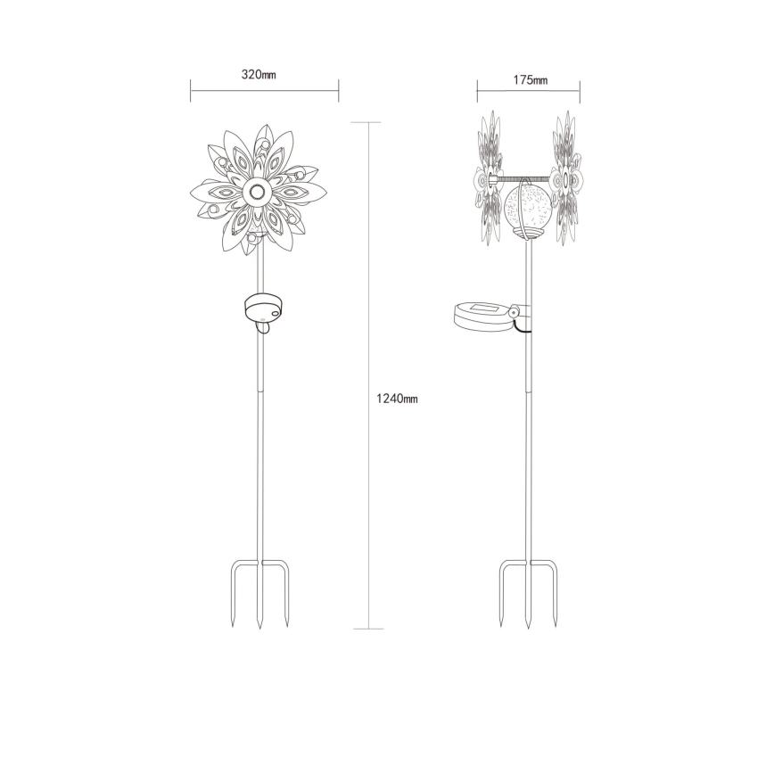 Globo - LED solarna dekoracija LED/0,02W/3V IP44 300 mAh
