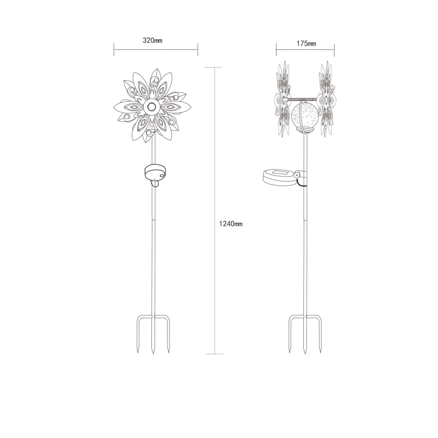 Globo - solarna LED dekoracija LED/0,02W/3V IP44