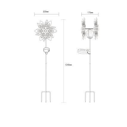 Globo - LED solarna dekoracija LED/0,02W/3V IP44 300 mAh