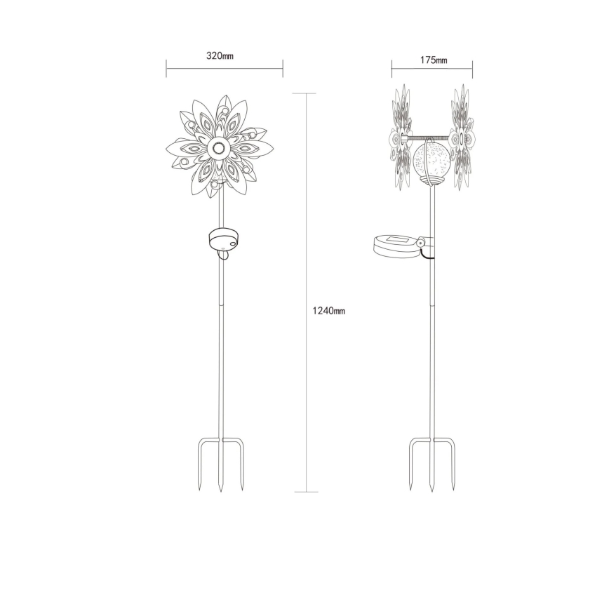 Globo - LED solarna dekoracija LED/0,02W/3V IP44 300 mAh