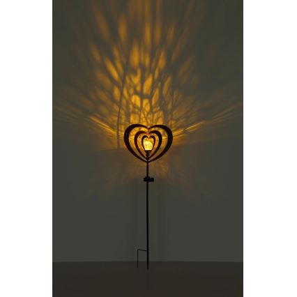 Globo - LED solarno svetlo LED/3V IP44 300 mAh rđavo srce