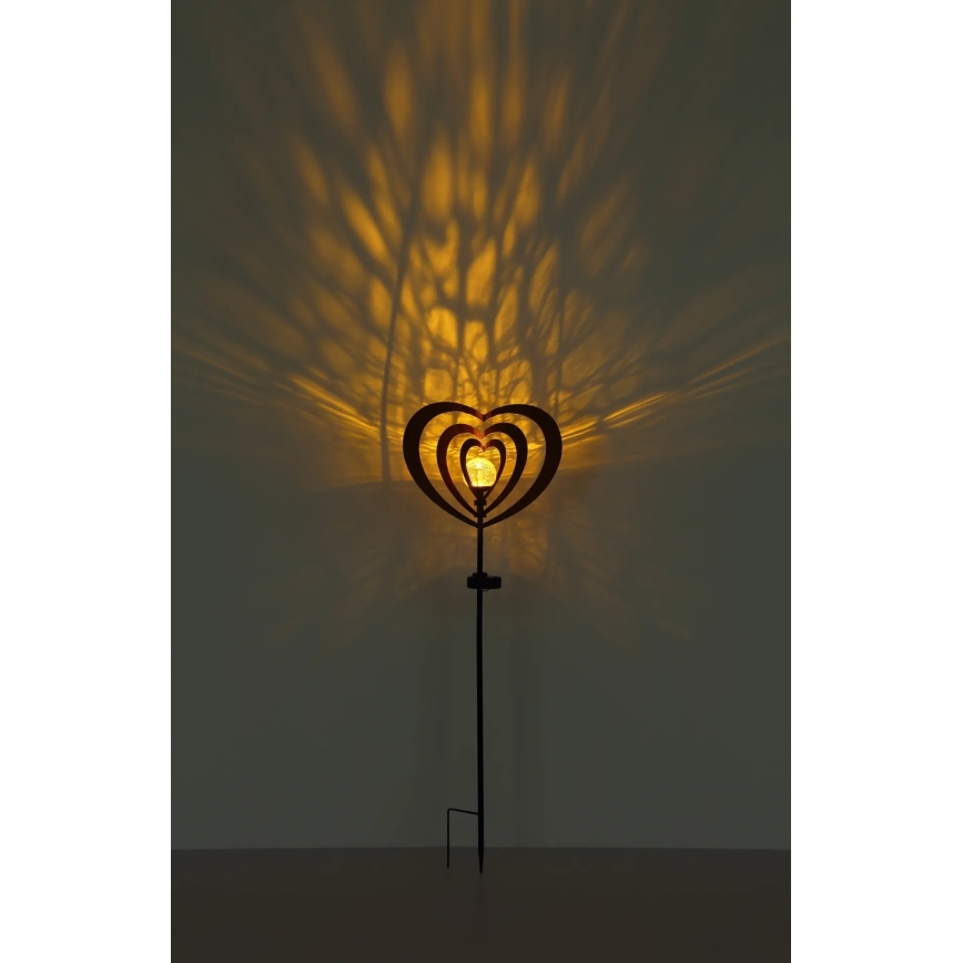 Globo - LED solarno svetlo LED/3V IP44 300 mAh rđavo srce