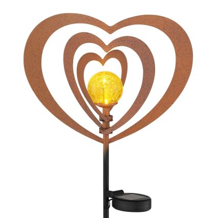Globo - LED solarno svetlo LED/3V IP44 300 mAh rđavo srce