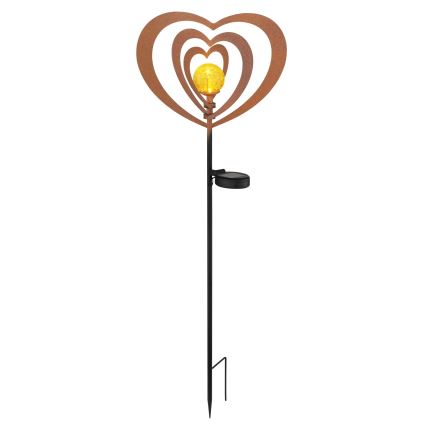 Globo - LED solarno svetlo LED/3V IP44 300 mAh rđavo srce