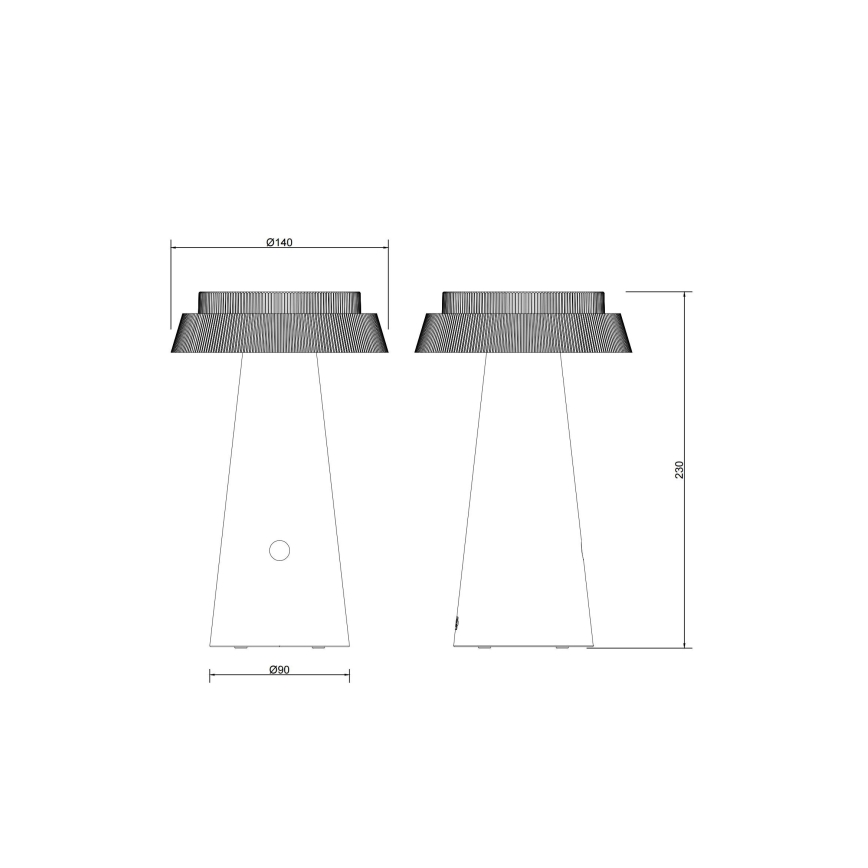 Globo - LED prigušiva solarna dodirna lampa LED/4W/3,7W IP54 ružičasta