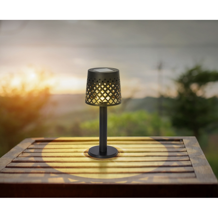 Globo - LED solarna svetiljka LED/0,06W/3,2V 3000K IP44 crna 200 mAh