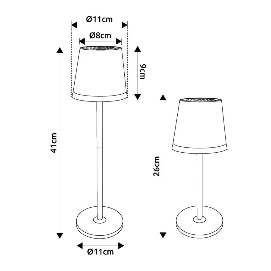 Globo - LED solarno svetlo LED/0,6W/3V 3000K IP44 1200 mAh mat hrom