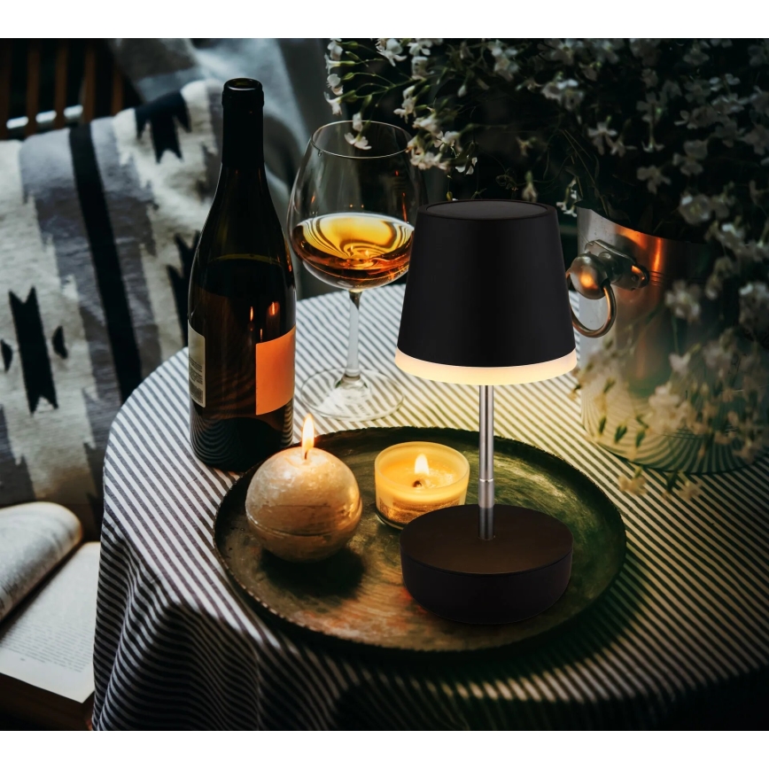 Globo - LED solarna lampa 10xLED/0,06W/3V IP44 800 mAh crna