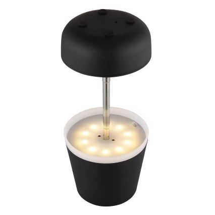 Globo - LED solarna lampa 10xLED/0,06W/3V IP44 800 mAh crna