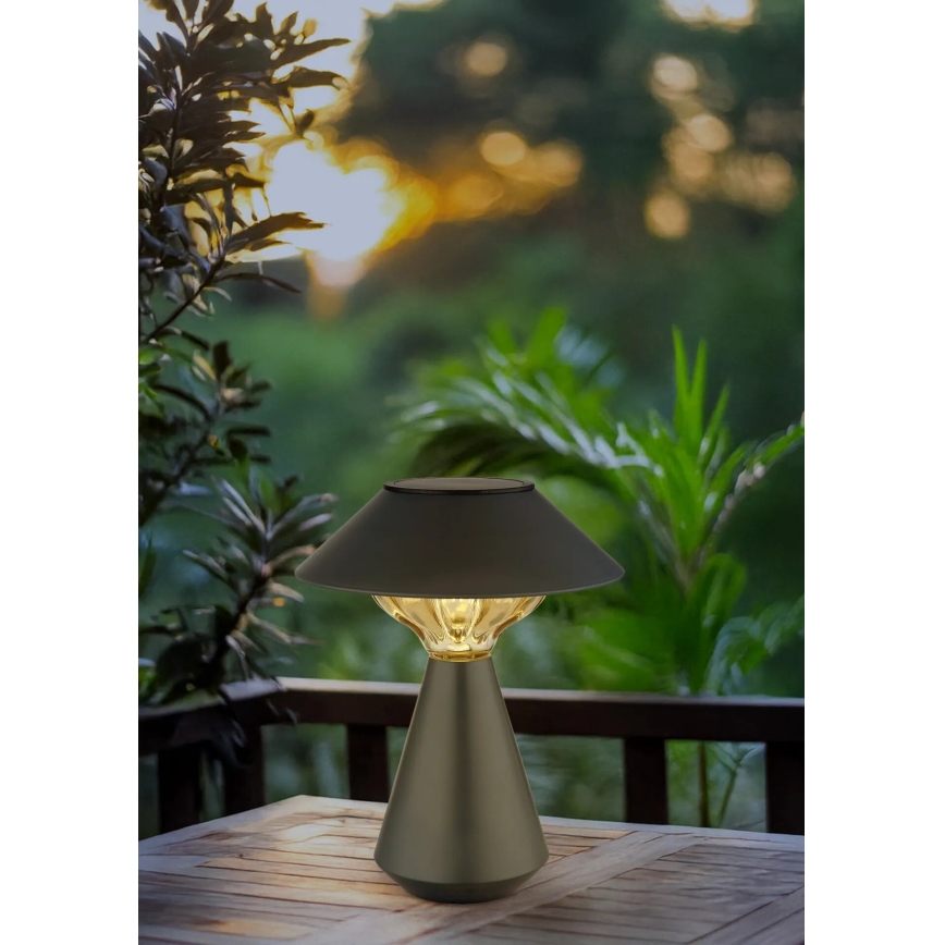 Globo - LED solarna lampa 10xLED/0,06W/1,2V IP44 600 mAh crna