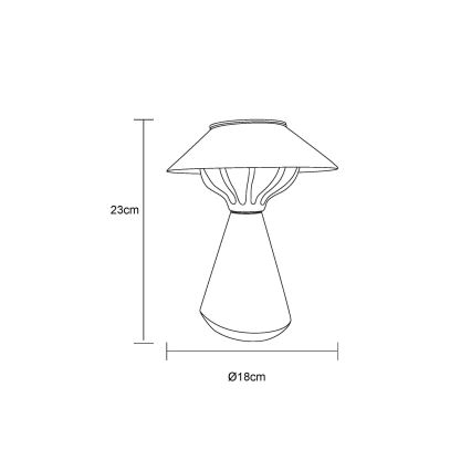 Globo - LED solarna lampa 10xLED/0,06W/1,2V IP44 600 mAh braon