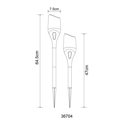 Globo - LED solarno svetlo LED/2,4W/3V 1600K IP44 800 mAh