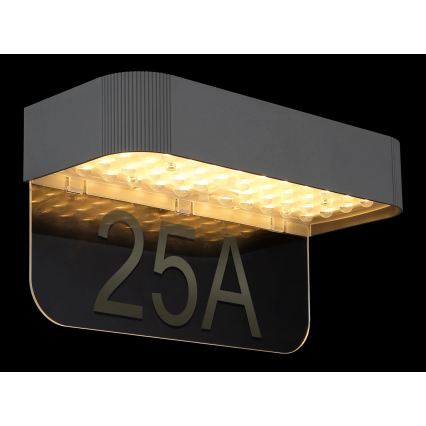 Globo - LED solarni kućni broj LED/6W/3,7V IP54 1800 mAh