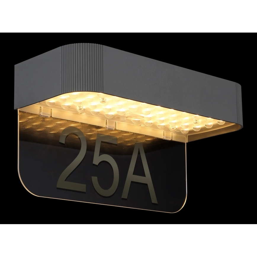 Globo - LED solarni kućni broj LED/6W/3,7V IP54 1800 mAh