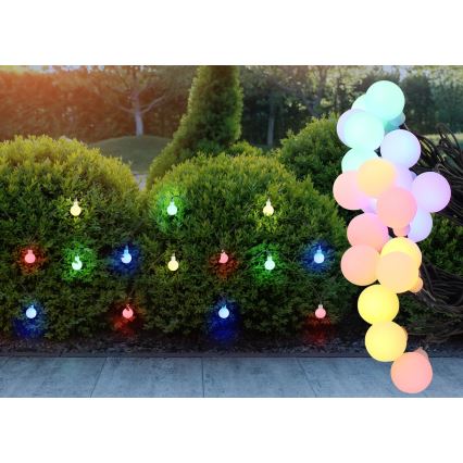 Globo - LED solarni lanac 20xLED/1,2V IP44 300 mAh 5,8 m