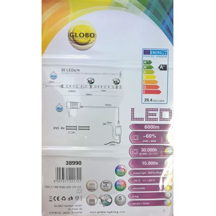 Globo 38990 - Kupatilska RGB LED traka LED BAND 150xLED/0,16W IP44