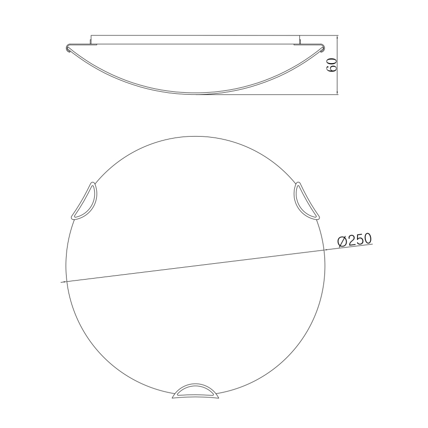 Globo - Plafonsko svetlo 1xE27/60W/230V