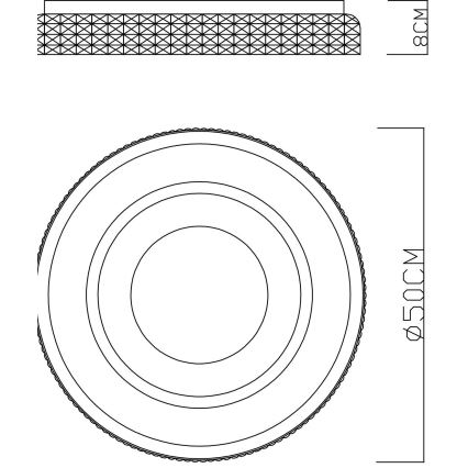 Globo - prigušiva LED stropna svetiljka LED/52W/230V 2700-6000K + daljinski upravljač
