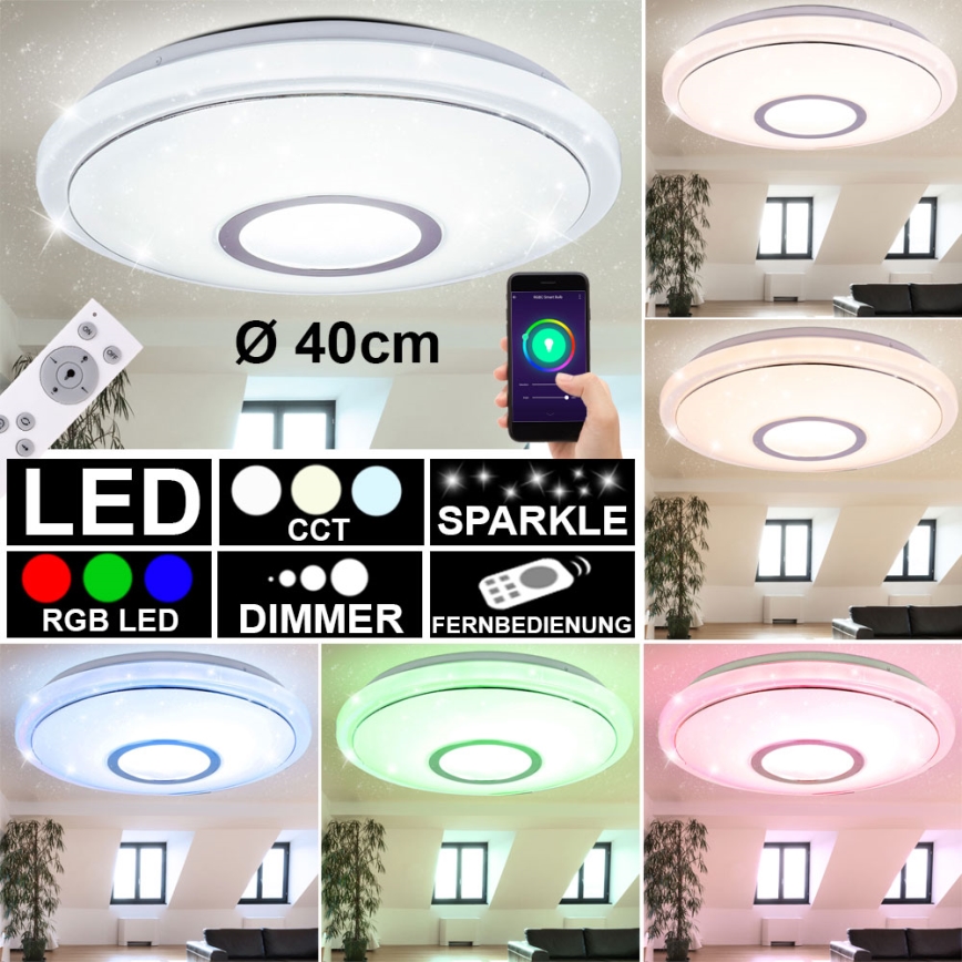 Globo - LED RGBW prigušiva plafonska LED svetiljka LED/16W/230V 2700-6500K WiFi Tuya + daljinski upravljač
