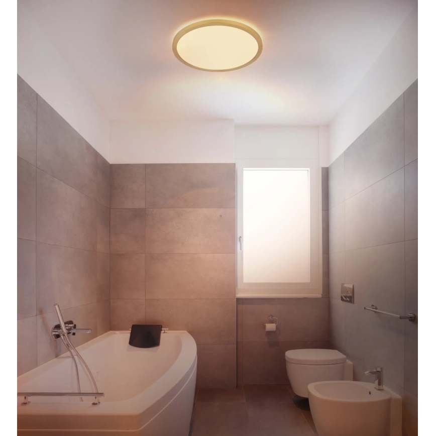 Globo - LED prigušiva kupatilska plafonska lampa LED/18W/230V 3000K IP44 prečnik 29,4 cm mesing