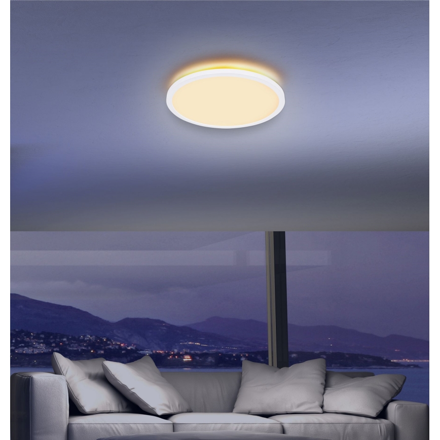 Globo - LED prigušiva kupatilska plafonska svetiljka LED/18W/230V fi 29,4 cm IP44 bela