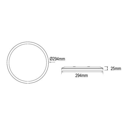 Globo - LED prigušiva kupatilska plafonska svetiljka LED/18W/230V fi 29,4 cm IP44 bela