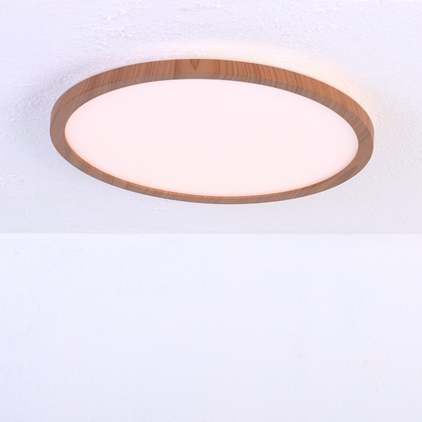 Globo - LED prigušiva stropna lampa za kupatilo LED/18W/230V prečnik 29,4 cm IP44 braon