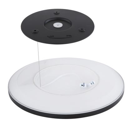 Globo - LED prigušiva plafonska svetiljka za kupatilo LED/24W/230V prečnik 42 cm IP44 crna