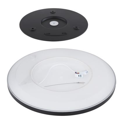 Globo - LED prigušiva plafonska svetiljka za kupatilo LED/24W/230V prečnik 42 cm IP44 crna