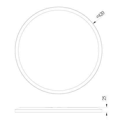 Globo - LED prigušiva plafonska svetiljka za kupatilo LED/24W/230V prečnik 42 cm IP44 crna