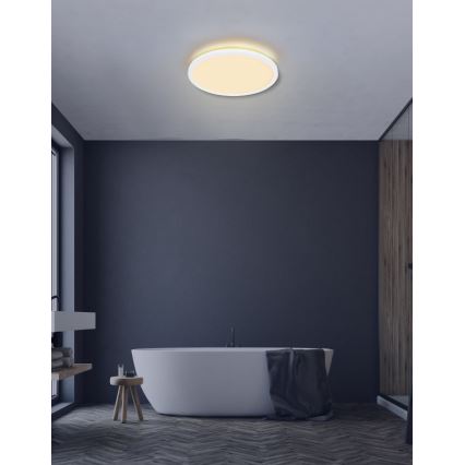 Globo - prigušiva LED plafonska svetiljka za kupatilo LED/24W/230V prečnika 42 cm IP44 bela