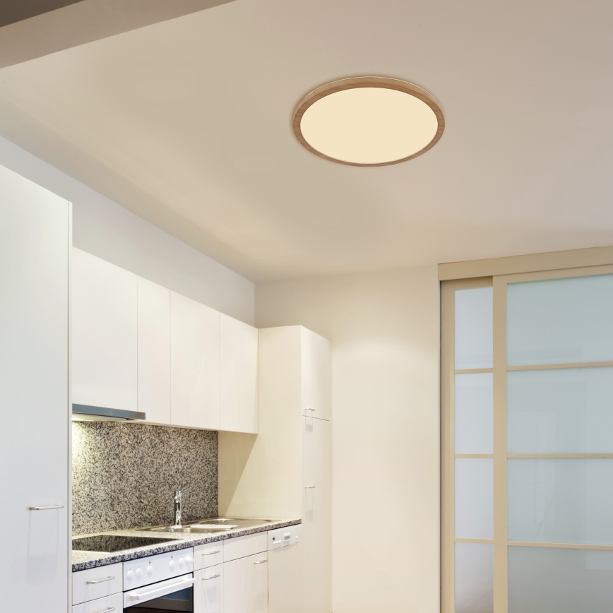 Globo - LED prigušiva plafonska svetiljka za kupatilo LED/24W/230V prečnik 42 cm IP44 braon