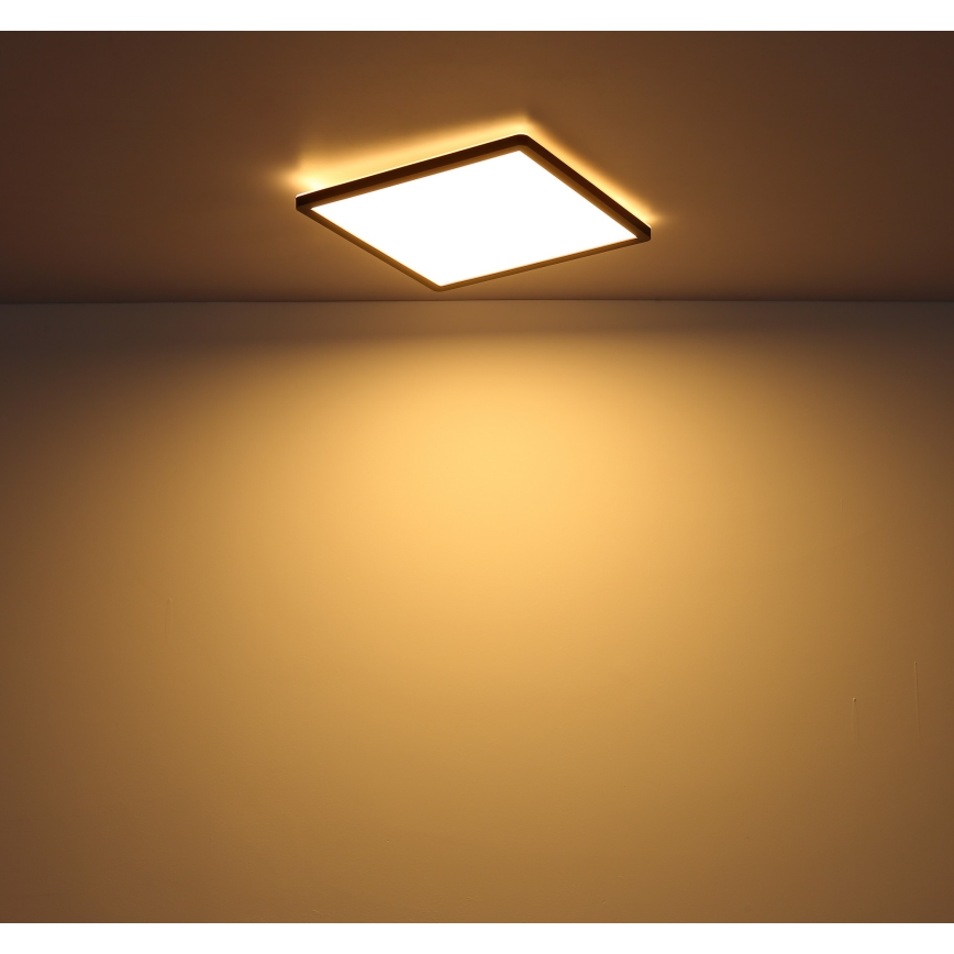 Globo - LED prigušiva kupatilska plafonska lampa LED/18W/230V 29,4x29,4 cm IP44 crna