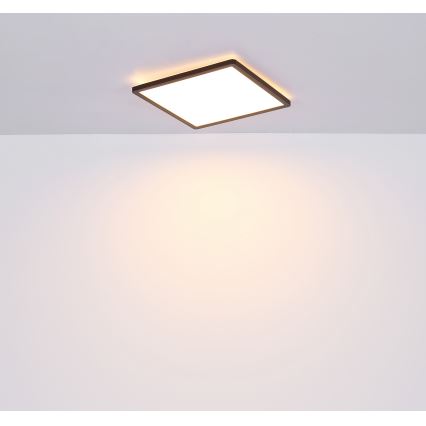 Globo - LED prigušiva kupatilska plafonska lampa LED/18W/230V 29,4x29,4 cm IP44 crna