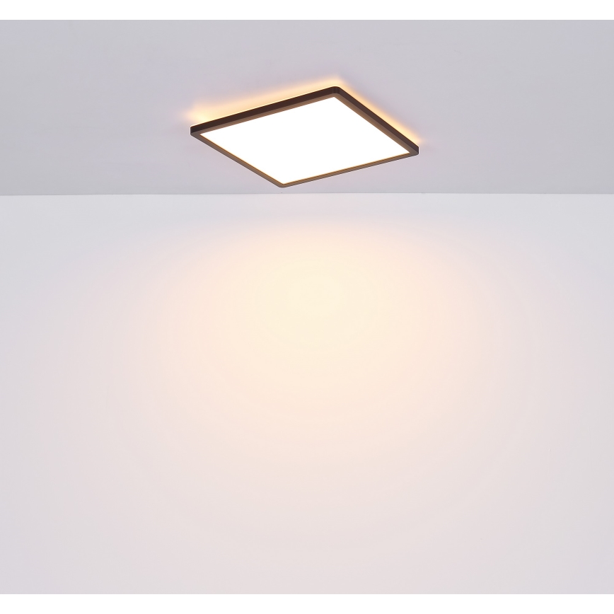 Globo - LED prigušiva kupatilska plafonska lampa LED/18W/230V 29,4x29,4 cm IP44 crna