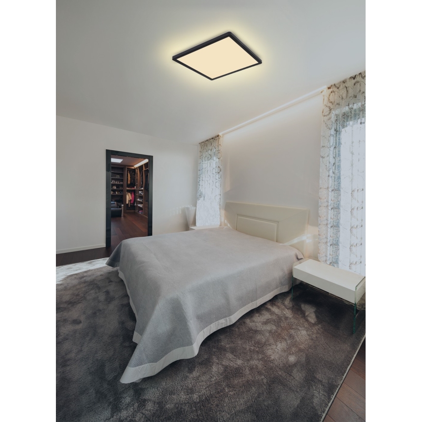 Globo - LED prigušiva kupatilska plafonska lampa LED/18W/230V 29,4x29,4 cm IP44 crna
