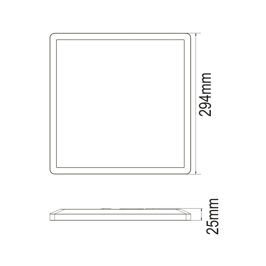 Globo - LED prigušiva stropna svetiljka za kupatilo LED/18W/230V 29,4x29,4 cm IP44 bela