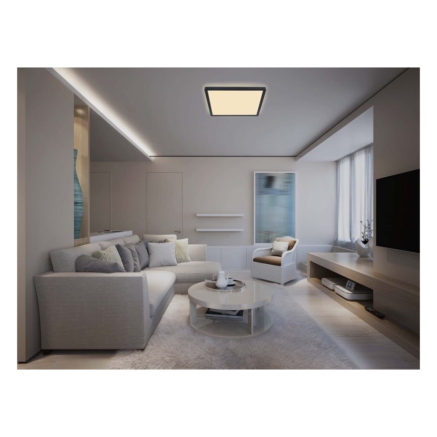 Globo - LED prigušiva plafonsko svetlo za kupatilo LED/24W/230V 42x42 cm IP44 crna