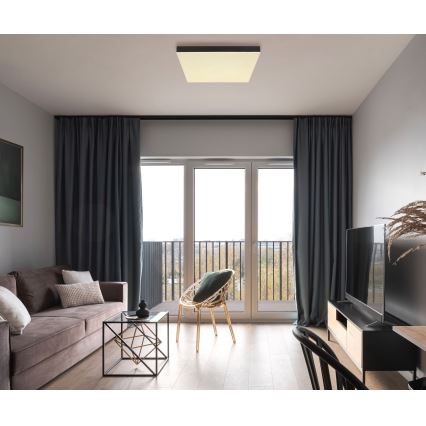 Globo - LED Prigušiva plafonska svetiljka LED/24W/230V 2700-6500K crna + daljinski upravljač