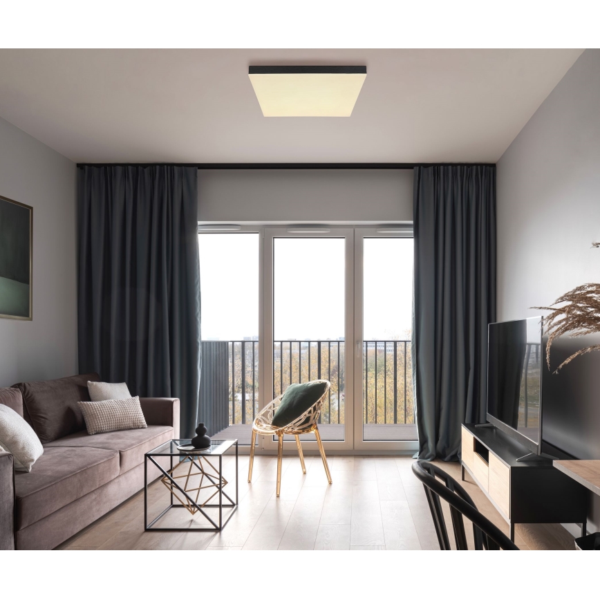 Globo - LED Prigušiva plafonska svetiljka LED/24W/230V 2700-6500K crna + daljinski upravljač