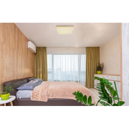 Globo - LED prigušiva plafonska lampa LED/24W/230V 2700-6500K zlatna + daljinski upravljač