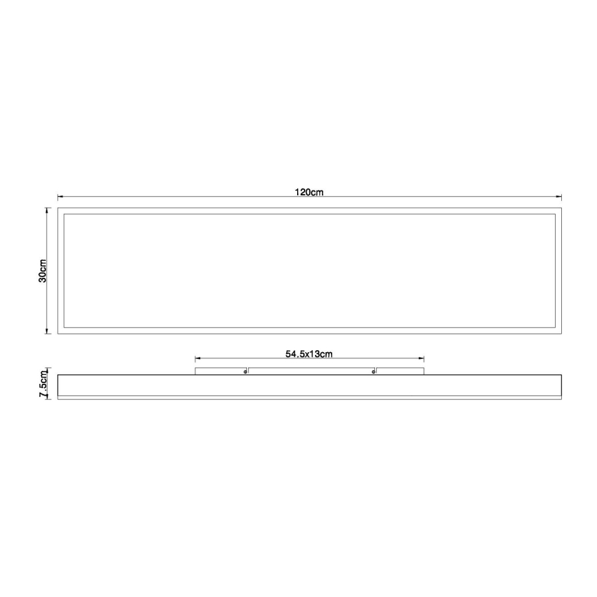 Globo - LED prigušiva stropna svetiljka LED/36W/230V 2700-6500K 30x120 cm + daljinski upravljač