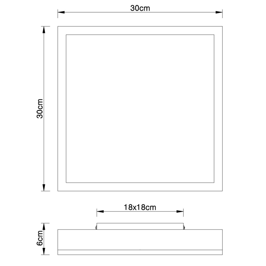 Globo - LED stropno svetlo LED/12W/230V 30x30 cm braon