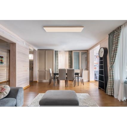 Globo - LED prigušiva stropna svetiljka LED/36W/230V 2700-6500K braon/bela + daljinski upravljač
