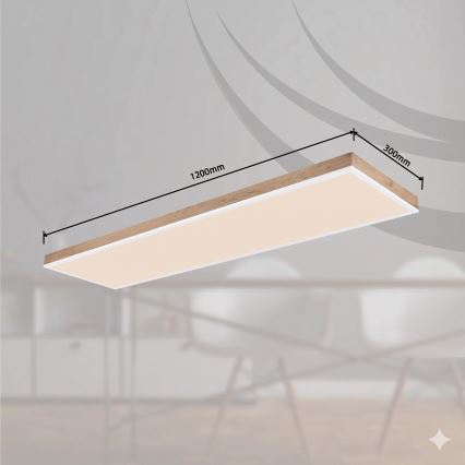 Globo - LED prigušiva stropna svetiljka LED/36W/230V 2700-6500K braon/bela + daljinski upravljač